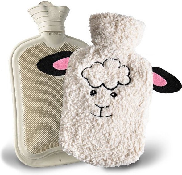 easy and green Kuschel Wärmflasche Tier aus extra weicher Bio-Baumwolle 0,8 Liter