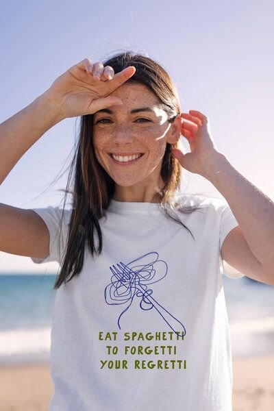 Kultgut Artdesign - Biofair - Klassik Shirt / Eat Spagetti To Forgetti