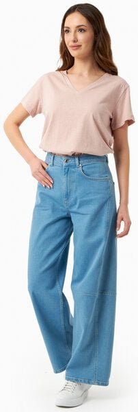 ORGANICATION Jeans mit Weitem Bein aus Bio-Baumwolle