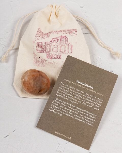 Oh Shanti Mondstein im Baumwollbeutel