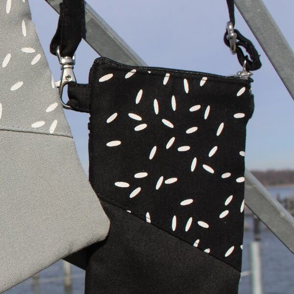 Schönes aus Indochina Handytasche zum Umhängen aus Upcycling-Baumwollstoffen