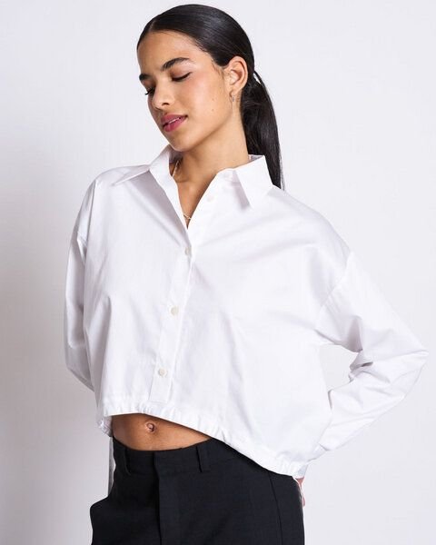 Thumbnail - JAN N JUNE DRAWSTRING SHIRT ISTED WHITE
