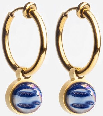 ALEXASCHA Gold Clip Creolen mit Anhänger | Mix & Match