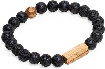 BeWooden Perlenarmband mit Holzdetails "Lava Bracelet"