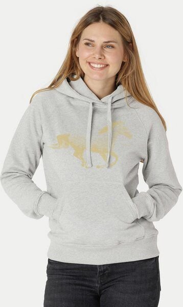 Peaces.bio - handbedruckte Biomode Bio-Damen-Kapuzensweater Horsepower