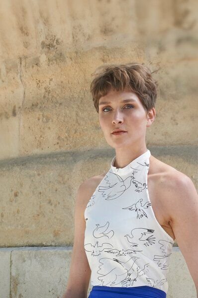 Sophia Schneider-Esleben Neckholder Thekla - Top Damen aus Bio-Baumwolle