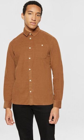 KnowledgeCotton Apparel Cordhemd - Regular fit corduroy shirt - aus Bio-Baumwolle