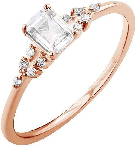 Eppi Verlobungsring mit Moissanit in Emerald-Form Adva