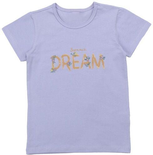 Cotokids Kinder T-Shirt Kurzarm – Helllila mit kleinem Schriftmotiv, weich & bequem | von Walkiddy