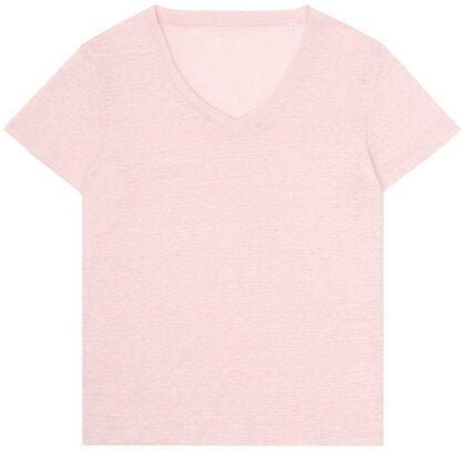 KnowledgeCotton Apparel T-Shirt mit V-Ausschnitt aus Bio-Leinen