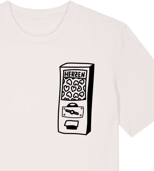 päfjes Der Herzen Automat - Kaugummiautomat - Fair Wear Unisex Bio T-Shirt