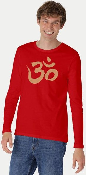 Peaces.bio - handbedruckte Biomode Bio-Herren-Langarmshirt "OM"