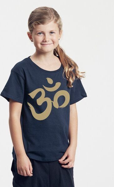 Peaces.bio - handbedruckte Biomode Bio-Kinder T-Shirt Om
