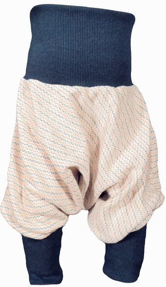 liebewicht leichte Pumphose weiß rot blau gemustert aus Biobaumwoll Sweat