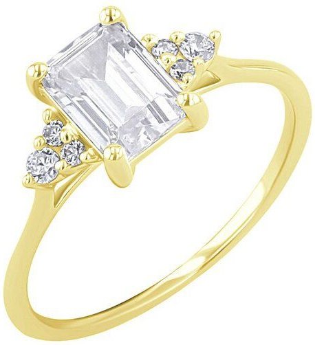 Eppi Verlobungsring mit Moissanit und Lab Grown Diamanten Miha