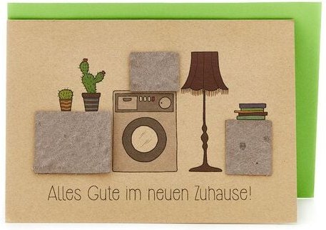 Die Stadtgärtner Glückwunschkarte zum Einzug I Schöne, nachhaltige Karte mit Blumensaat