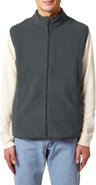 YTWOO Herren ärmellose Basic Fleecejacke aus 100% recyceltem Polyester