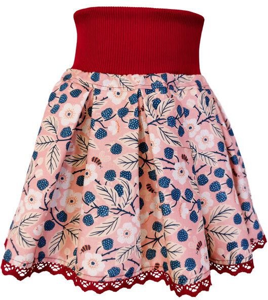 liebewicht Rock Faltenrock rosa geblümt bio für Mädchen Gr.80-164