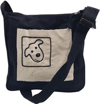 Frida Feeling Umhängetasche "Hund" schwarz