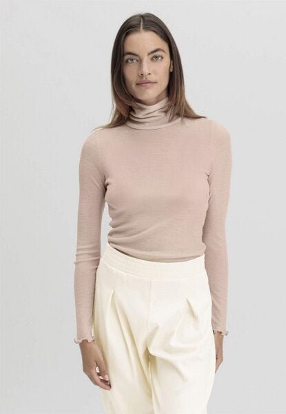 hessnatur Longsleeve mit Rollkragen Fitted WARM TOUCH aus Bio-Merinowolle und TENCEL Lyocell
