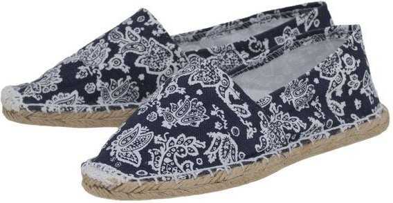 Japanwelt Espadrilles Paisley Muster Espadrilles Classic Canvas Damen und Herren Blau Weiß