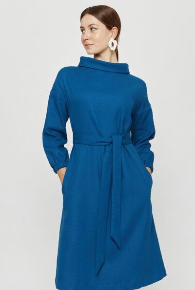 AYANI Amalia | Elegantes Midikleid aus 100% Bio-Baumwolle