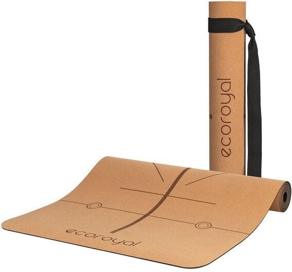 Ecoroyal Yogamatte Kork Believe I Korkmatte mit Tragegurt - 183 x 61 x 0,4 cm