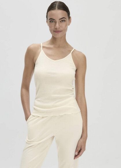 hessnatur Spaghetti-Top V-Neck Fitted 2er-Set PURE NATURE aus reiner Bio-Baumwolle