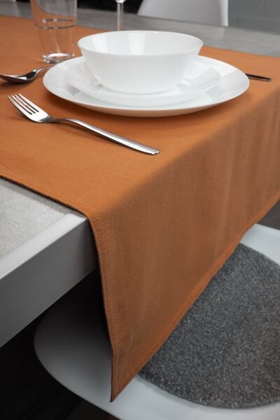 jilda-tex Tischläufer Renforce 100% Bio-Baumwolle Uni 50x160cm