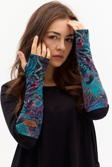 Handstulpen Puffy – Armstulpen aus Bio-Baumwolle – warm & bequem – glatt oder mit KOKOworld-Print – fair & nachhaltig pr...