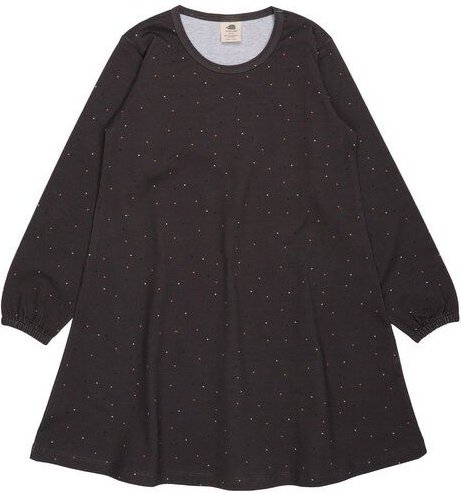 Thumbnail - Walkiddy Colorful Dots Dress - Nachhaltiges Kinderkleid aus Bio-Baumwolle, Grau – GOTS zertifiziert