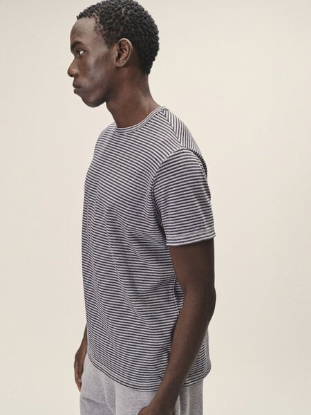 WOTE T-Shirt Streifen aus Bio-Baumwolle Mix