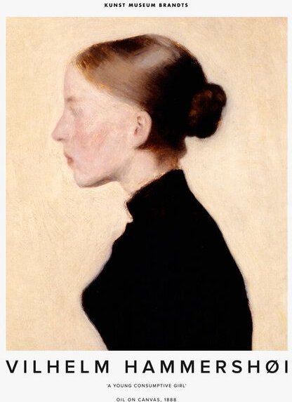 Photocircle Poster / Leinwandbild - Vilhelm Hammershøi: En ung brystsyg pige