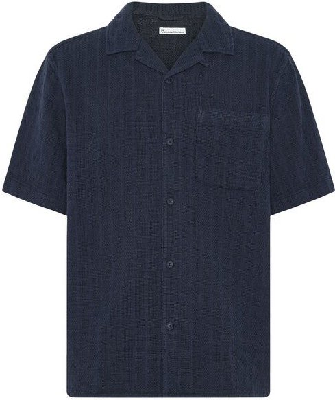 KnowledgeCotton Apparel Kurzarm-Hemd Structure