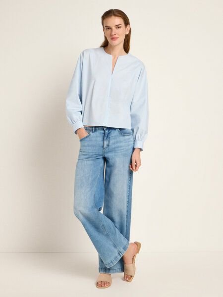 LANIUS Bluse mit Kräuseln (GOTS) aus Bio-Baumwolle