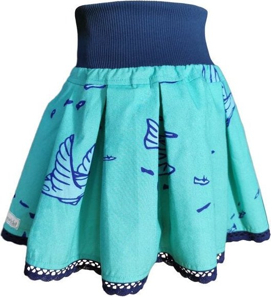 liebewicht Faltenrock Rock'On gemustert Fliegende Fische türkis Gr. 80-164