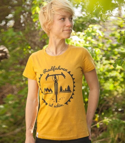 päfjes Radfahren ist schön - Gravel - Frauen T-Shirt - Fair aus Baumwolle Bio