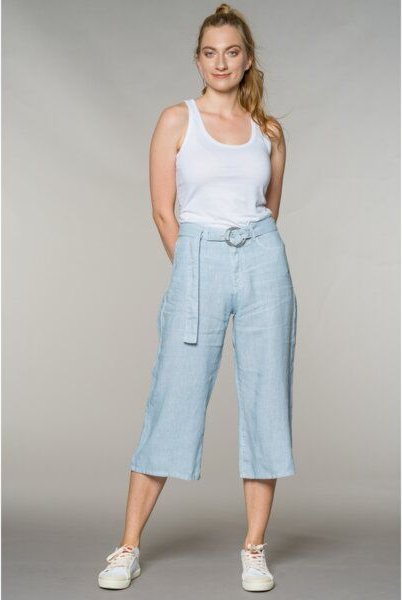 Feuervogl fv-Flo:rina | Wide Leg | High Waist | Culotte | Pure Linen