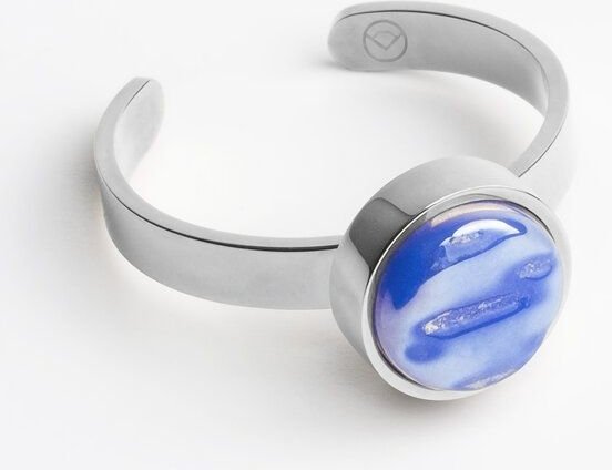 ALEXASCHA Größenverstellbarer Ring mit Stein | Silber