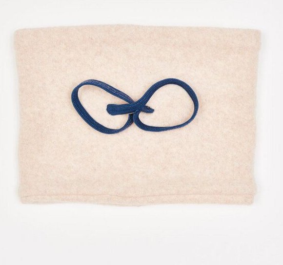 Cheeky Apple Gefütterter Halswärmer aus Bio-Baumwolle "Fleece Nude meliert | Indigo"