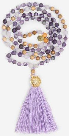 Spirit of OM Mala Hridaya Amethyst