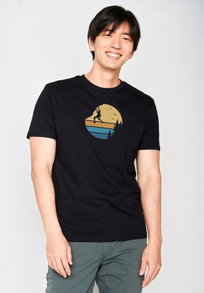 Thumbnail - GREENBOMB Nature Cliffhanger Guide - Sportliches T-Shirt aus Bio-Baumwolle / hochwertiger Print / GOTS / Fair & Vegan