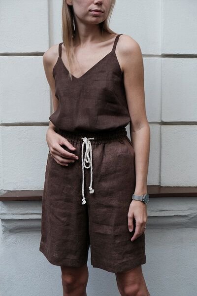 gust. Damen Leinenshorts - Linen loose shorts - 100% Bio-Leinen