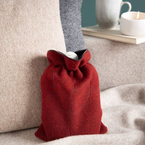 nahtur-design Ökowärmflasche mit Bezug aus 100% Schurwolle