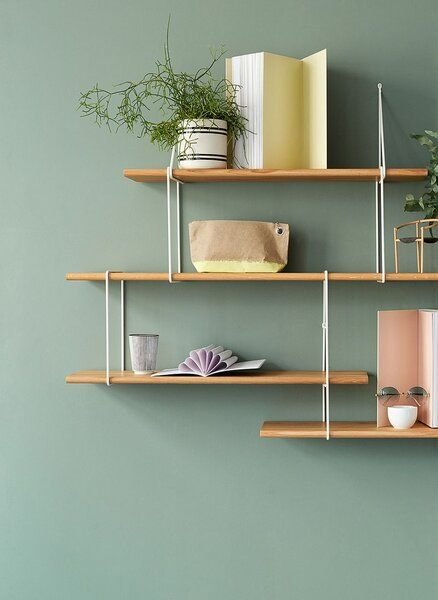 Hausen Wandregal LINK Duo shelf oak / white