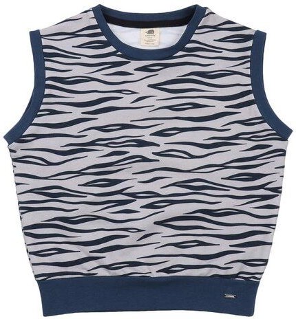 Kinder Pullunder GOTS zertifiziert, grau, Tiger-Optik, Bio-Baumwolle, weich – Walkiddy