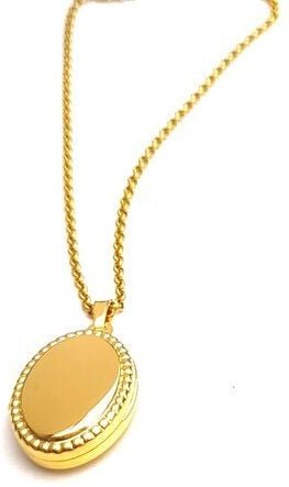MOANINA Kette Medaillon Sara - 925 Silber/18k Gold Vermeil - 3 Längen