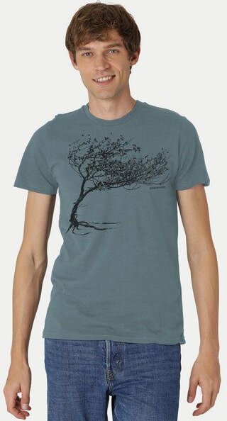 Peaces.bio - handbedruckte Biomode Bio-Herren-T-Shirt "Windy Tree"