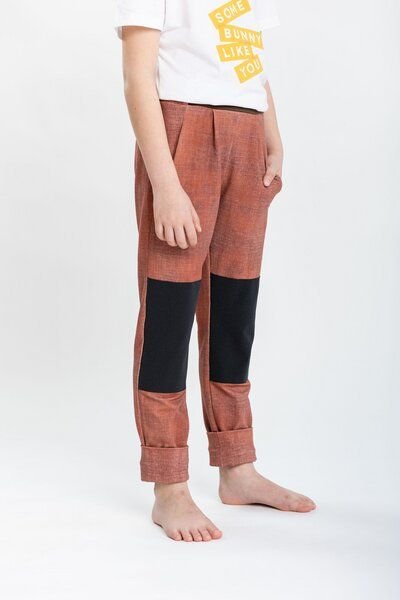 Babbily Bequeme Schlupfhose im Jeans-Look mit verstärkten Knien