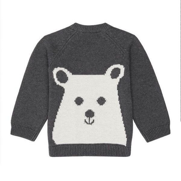 sense-organics Baby Strick Sweater *VICTOR* Polar Bear GOTS I Sense Organics